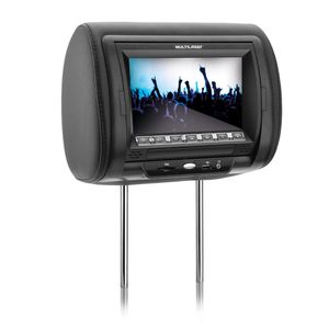 Encosto De Cabeça Multilaser Au303 Cinza 7 Polegadas Leitor Dvd Usb Sd
