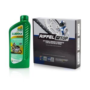 Kit Relação + 15 Litros Óleo Lubrax 20W50 Com Retentor CG 125 Cargo Riffel 91097