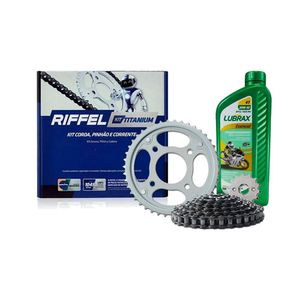 Kit Relação + 15 Litros Óleo Lubrax 20W50 Yamaha Factor 150 Riffel 91176