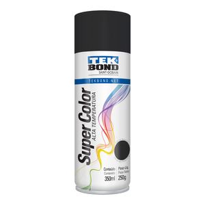 Tinta Aerossol Spray Preto Fosco Alta Temp Tekbond