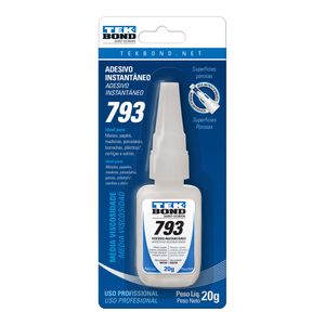 Cola Adesivo Instantâneo Incolor 793 20g Blister Tekbond