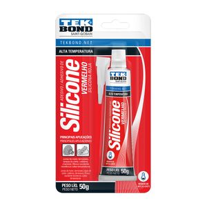 Cola Adesivo Silicone Blister Vermelho Alta Temperatura Tekbond