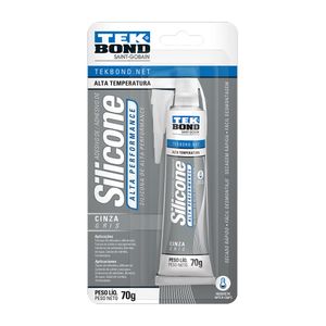 Cola Adesivo Silicone Neutro Alta Performance Cinza 70g Tekbond