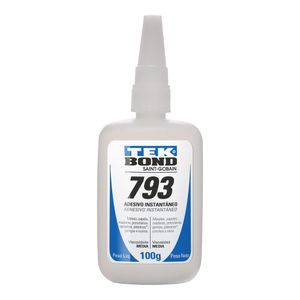 Cola Adesivo Instantâneo Incolor 793 100g Bico Antientupimento Tekbond