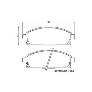 Par Pastilha Freio Dianteira C/ Alarme Pathfinder Pd561 Fras-Le