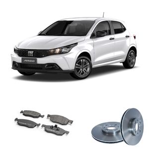 Kit Troca Freio Com Disco E Pastilha Dianteira Bproauto Argo  1.3