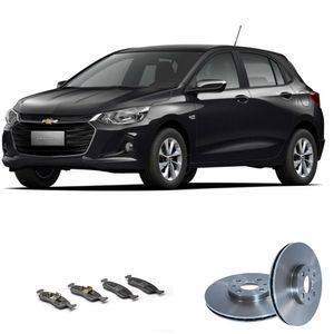 Kit Troca Freio Com Disco E Pastilha Dianteira Bproauto Onix 1.0 12V 2019-2025