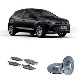Kit Troca Freio Com Disco E Pastilha Dianteira Bproauto Hb20 1.0 12V 2023-2025
